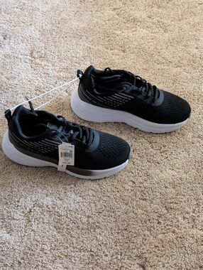 Vively Phoenix Black Women's Atheltic shoes with White and Bronze Trim